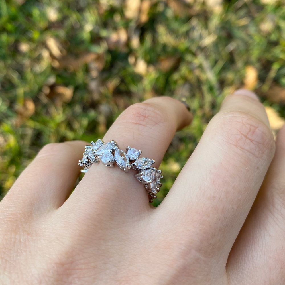 Gorgeous 925 Silver Wedding Ring White Sapphire - Picture 4 of 7